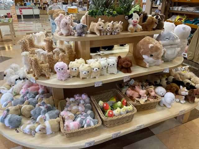 お土産コーナー動物のぬいぐるみ3