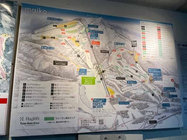 舞子スノーリゾートのコースマップ