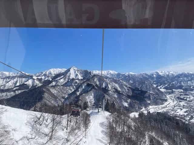 帰りのゴンドラからの眺め