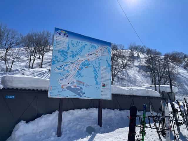 ムイカスノーリゾートのコースマップ